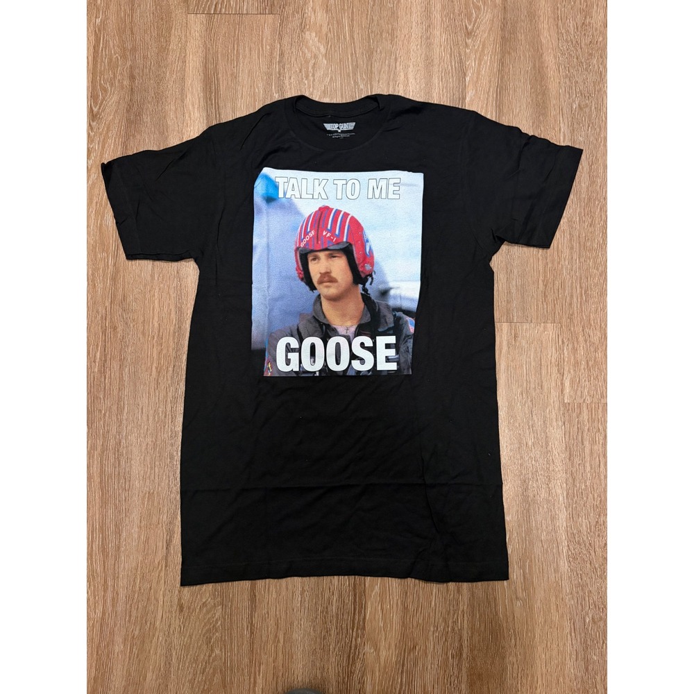Top Gun Talk To Me Goose Graphic Tee Men Medium Black 100% Cotton 2020 Movie‎
